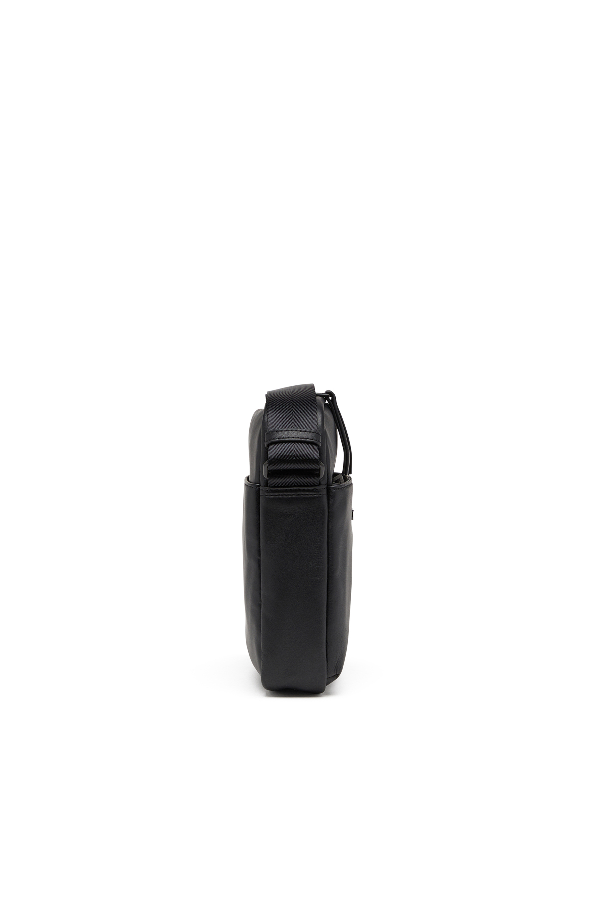 Diesel - RAVE CROSSBODY X, Man's Rave-Leather crossbody bag with tonal metal D in Black - 4